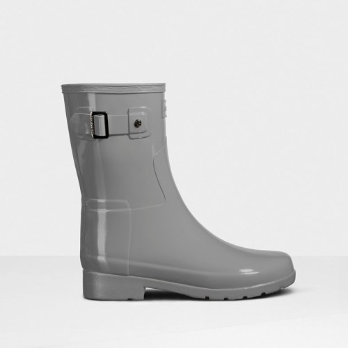 Hunter Refined Slim Fit Gloss Short Rain Boots For Womens - NZ K5084